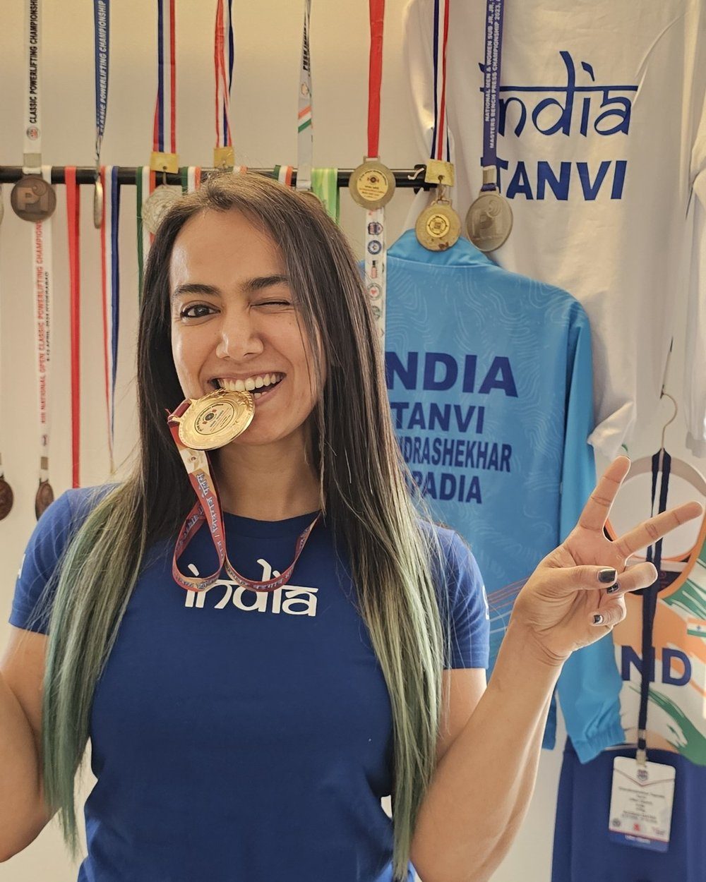 Tanvi Tapadia with her medal collection